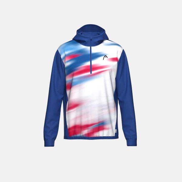 Bluza sportowa męska Head Topspin. Niebieskie bluzy sportowe męskie HEAD, bez wzorów, klasyczne, bez kołnierzyka, bez ramiączek. Za 342.00 zł.