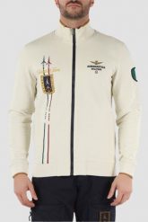 AERONAUTICA MILITARE Beżowa bluza męska Embroidered Frecce Tricolori. Brązowe bluzy bez kaptura męskie AERONAUTICA MILITARE, l. W wyprzedaży za 559.99 zł.