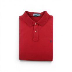 Second life - Polo Ralph Lauren koszulka męska krótkie rękawy - Stan dobry. Czerwone koszulki polo męskie Ralph Lauren, m, bez wzorów, z materiału, bez ramiączek. Za 106.46 zł.