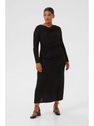 KAFFE curve Sukienka w kolorze czarnym rozmiar: L. Czarne sukienki damskie KAFFE curve, na co dzień, l, bez wzorów, bez kołnierzyka, bez ramiączek, maxi, proste. Za 126.99 zł.