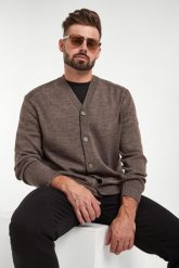 Kardigan męski wełniany ARMANI EXCHANGE. Kardigany męskie Armani Exchange, l, bez wzorów, z wełny, bez kołnierzyka. W wyprzedaży za 377.40 zł.