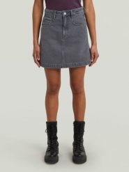G-Star Spódnica dżinsowa w kolorze szarym rozmiar: W28. Szare spódniczki damskie G-Star, z aplikacjami, ze skóry, klasyczne, mini, rozkloszowane. Za 187.07 zł.