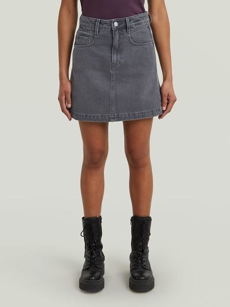 G-Star Spódnica dżinsowa w kolorze szarym rozmiar: W27. Szare spódniczki damskie G-Star, z aplikacjami, ze skóry, klasyczne, mini, rozkloszowane. Za 200.60 zł.