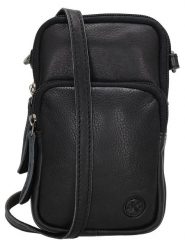 HIDE & STITCHES Skórzana torebka w kolorze czarnym na telefon - 10 x 17,5 x 4 cm rozmiar: onesize. Czarne torebki klasyczne damskie HIDE & STITCHES, bez wzorów, z materiału, bez dodatków. Za 130.99 zł.