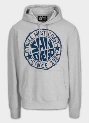 Bluza męska Pitbull z kapturem SAN DIEGO SUN. Szare bluzy z kapturem męskie PITBULL, m, z bawełny. Za 189.99 zł.