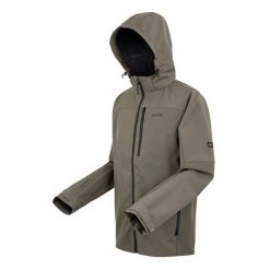 Kurtka turystyczna softshell Regatta Arana. Zielone kurtki softshell damskie Regatta, bez wzorów, z softshellu, bez kaptura. Za 149.99 zł.