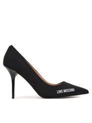 LOVE MOSCHINO Szpilki JA10299G1PIM0000 Czarny. Czarne szpilki Love Moschino, bez wzorów, ze skóry, bez obcasa. Za 919.99 zł.