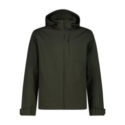 Kurtka softshell z kapturem CMP. Zielone kurtki męskie CMP, m, bez wzorów, z materiału, z kapturem. Za 437.05 zł.