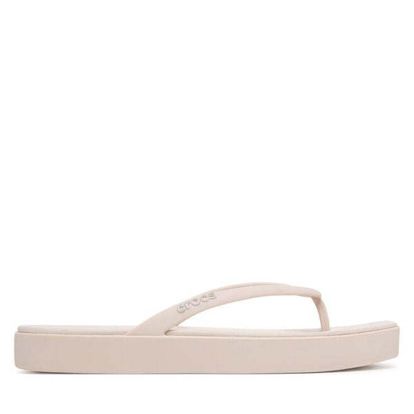 Japonki Crocs. Brązowe klapki damskie Crocs, bez wzorów, bez obcasa. Za 179.99 zł.