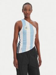 Adidas Top Argentina KE2295 Błękitny Slim Fit. Niebieskie topy damskie Adidas, m, bez wzorów, z syntetyku, bez ramiączek. Za 379.99 zł.