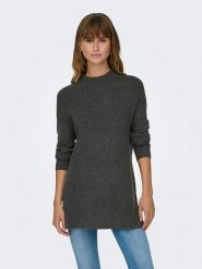 ONLY Sweter w kolorze antracytowym rozmiar: S. Czarne golfy damskie Only, s, bez wzorów, ze splotem, bez ramiączek. Za 87.81 zł.