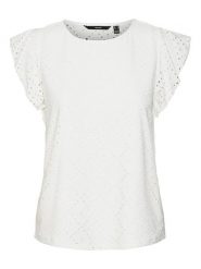 Vero Moda Koszulka "Tassa" w kolorze białym rozmiar: XS. Białe t-shirty damskie Vero Moda, xs, bez wzorów, bez kołnierzyka. Za 66.45 zł.
