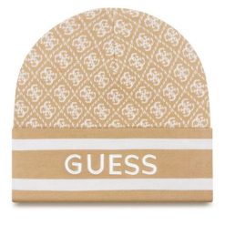Czapka Guess. Brązowe czapki zimowe damskie Guess. Za 179.99 zł.