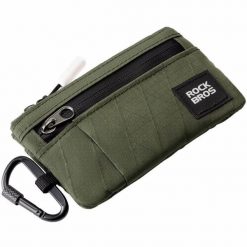 Portfel rowerowy na karty klucz z karabińczkiem Rockbros L002. Zielone portfele damskie ROCKBROS, bez wzorów. Za 49.90 zł.