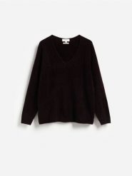 Wełniany sweter z domieszką kaszmiru - bordowy. Czerwone swetry klasyczne damskie Reserved, l, z kaszmiru, bez kołnierzyka. Za 329.99 zł.