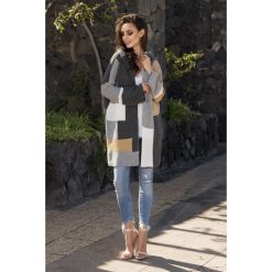 Unikalny sweter kardigan multikolor ls204. Szare kardigany damskie Lemoniade, bez wzorów. W wyprzedaży za 119.00 zł.