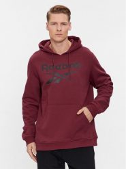 Reebok Bluza Identity Fleece Stacked Logo IM3955 Bordowy Regular Fit. Czerwone bluzy bez kaptura męskie Reebok, l, z bawełny. Za 249.99 zł.