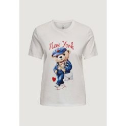 Koszulka crop top Kobieta ONLY Onlmaeve Life S/S Reg Tee Cs Jrs. Białe t-shirty damskie Only, s, bez wzorów, z bawełny, bez kołnierzyka. Za 154.20 zł.