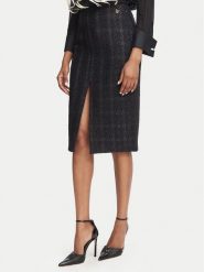 Elisabetta Franchi Spódnica ołówkowa GO-232-67E2-V440 Czarny Slim Fit. Czarne spódniczki damskie Elisabetta Franchi, bez wzorów, z wełny, ołówkowe. Za 1,879.00 zł.