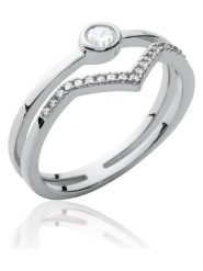 L'atelier précieux Srebrny pierścionek z cyrkonią rozmiar: 60. Szare pierścionki damskie L'Atélier Précieux, z cyrkonią, srebrne. Za 195.06 zł.