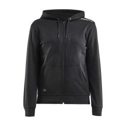 Bluza sportowa damska Craft Community Fz. Czarne bluzy sportowe damskie Craft, xs, bez wzorów, z materiału, bez ramiączek, z kapturem. Za 288.00 zł.