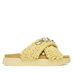 Klapki Inuikii. Żółte klapki damskie Inuikii, bez wzorów, bez obcasa. Za 659.99 zł.