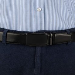 Pasek męski skórzany 3,5 cm klamra automatyczna Beltimore czarny 03-572 : Kolory - czarny, Rozmiar pasków - r.110-125 cm. Czarne paski męskie bez wzorów, ze skóry, wizytowe. Za 64.99 zł.