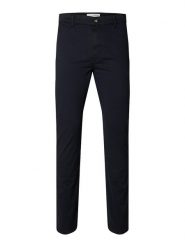 SELECTED HOMME Spodnie chino w kolorze granatowym rozmiar: W29/L32. Niebieskie spodnie materiałowe męskie Selected Homme, bez wzorów, z bawełny. Za 96.60 zł.
