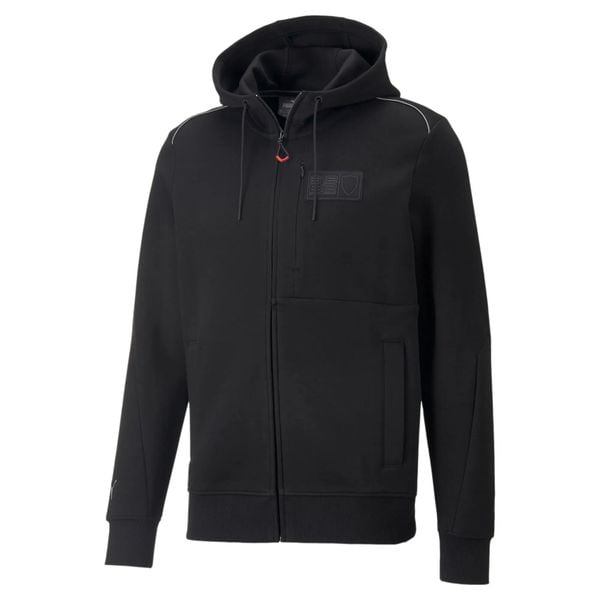 Kurtka z kapturem męska Puma FERRARI STYLE 53577301. Czarne kurtki męskie Puma, l, bez wzorów, z włókna, eleganckie, z kapturem. Za 362.49 zł.