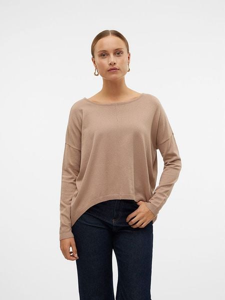 Vero Moda Sweter w kolorze jasnobrązowym rozmiar: M. Brązowe swetry klasyczne damskie Vero Moda, m, ze splotem, bez kołnierzyka. Za 75.34 zł.