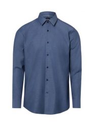 BOSS Koszula Mężczyźni Slim Fit Bawełna niebieski, 41. Niebieskie koszule męskie Boss, m, bez wzorów, z bawełny, bez kołnierzyka, bez ramiączek. Za 249.95 zł.