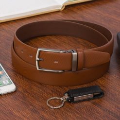 Pasek skórzany BELTIMORE r.85-100 cm E41 brązowy. Brązowe paski męskie bez wzorów, klasyczne. Za 59.99 zł.