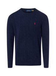 Polo Ralph Lauren sweter z dzianiny z zawartością kaszmiru Mężczyźni Kaszmir niebieski, S. Niebieskie swetry męskie Polo Ralph Lauren, m, bez wzorów, z dzianiny, bez kołnierzyka. Za 1,199.95 zł.