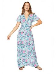 Aller Simplement Sukienka w kolorze błękitno-jasnoróżowym rozmiar: 34/36. Niebieskie sukienki damskie Aller Simplement, bez wzorów, z wiskozy, bez kołnierzyka, bez ramiączek, maxi. Za 100.99 zł.