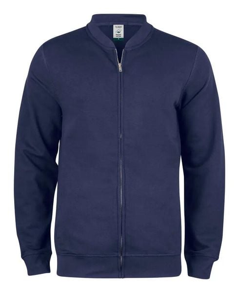 Clique Premium OC Kardigan na zamek z bawełny organicznej i poliestru. Niebieskie kardigany męskie CLIQUE, m, bez wzorów, z bawełny, bez kołnierzyka. Za 279.65 zł.