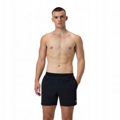 Męskie Elastyczne Spodenki Kąpielowe Solid Endurance+. Czarne kąpielówki męskie Speedo, l, bez wzorów, z lycry. Za 270.99 zł.