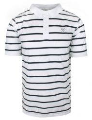 Koszulka Polo, Męska - Pako Jeans - Biała w Prążek. Białe koszulki polo męskie Pako Jeans, m, bez wzorów, z bawełny, bez ramiączek. Za 115.00 zł.