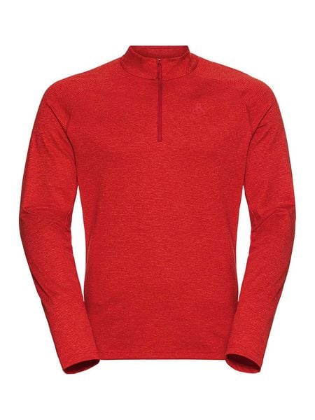 Odlo Bluza polarowa "Sesvenna" w kolorze czerwonym rozmiar: M. Czerwone bluzy bez kaptura męskie Odlo, bez wzorów, z materiału, sportowe, bez kołnierzyka, bez ramiączek. Za 200.45 zł.