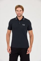 EA7 Granatowa koszulka polo. Niebieskie koszulki polo męskie EA7 Emporio Armani, l, bez wzorów, bez ramiączek. W wyprzedaży za 359.99 zł.