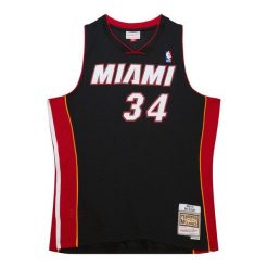 Koszulka Miami Heat Swingman 2012/13. Czarne bluzki damskie Mitchell & Ness, m, bez wzorów, z poliesteru, bez kołnierzyka. Za 608.20 zł.