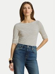 LAUREN RALPH LAUREN Bluzka Judy 200P13919004 Kremowy Regular Fit. Białe bluzki damskie Lauren Ralph Lauren, s, bez wzorów, z bawełny, bez ramiączek. Za 329.99 zł.
