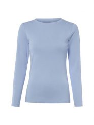 Brookshire koszulka z długim rękawem Kobiety Bawełna niebieski, XXL. Niebieskie t-shirty damskie brookshire, uniwersalny, bez wzorów, z bawełny, bez kołnierzyka. Za 79.95 zł.