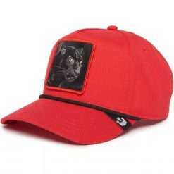 Czapka Panther 100 Czerwony - 101-1108-RED. Czerwone czapki męskie Goorin Bros, bez wzorów, z materiału, klasyczne. Za 223.40 zł.