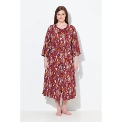 Damskie Szlafrok wzór paisley forma kimona rękaw 3/4 bawełna organiczna. Czerwone szlafroki damskie Ulla Popken, l, bez wzorów, z bawełny, plus size. Za 279.99 zł.