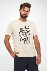T-shirt męski z logo ARMANI EXCHANGR. T-shirty męskie Armani Exchange, m, bez wzorów, bez kołnierzyka. W wyprzedaży za 254.25 zł.