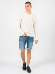 Tommy Hilfiger Sweter | MW0MW21303 | Mężczyzna | Kremowy. Białe swetry męskie Tommy Hilfiger, m, bez wzorów, z bawełny, bez kołnierzyka. W wyprzedaży za 289.00 zł.
