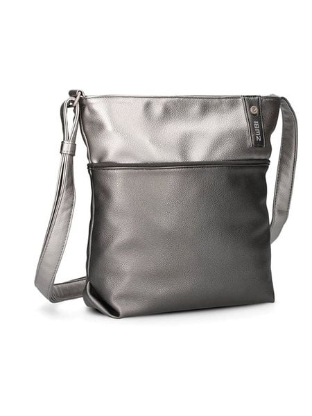 Zwei Torebka w kolorze srebrno-antracytowym - 29 x 27 x 8 cm rozmiar: onesize. Czarne torebki klasyczne damskie Zwei, bez wzorów, z materiału, bez dodatków. Za 188.85 zł.