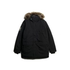 Parka z syntetycznym futrem Superdry Everest. Czarne parki męskie Superdry., l, bez wzorów, z futra. Za 798.05 zł.