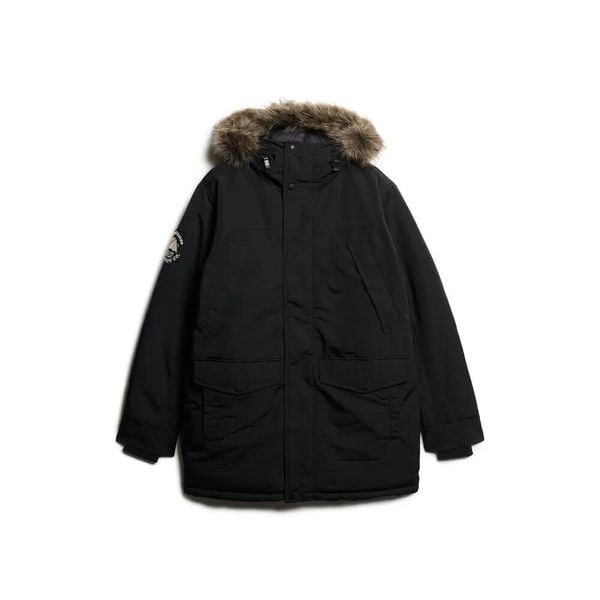 Parka z syntetycznym futrem Superdry Everest. Czarne parki męskie Superdry., l, bez wzorów, z futra. Za 798.05 zł.