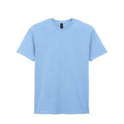 Bawełniana Koszulka Unisex Dla Dorosłych W Miękkim Stylu. Niebieskie bluzki damskie Gildan, xl, bez wzorów, z bawełny, sportowe, bez kołnierzyka, bez ramiączek. Za 48.99 zł.